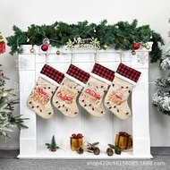 KY🎁2023New Christmas Hanging Decoration Embroidered Christmas Stockings Gift Bag Christmas Stockings Christmas Gift 4EJ1