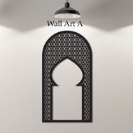 3D Islamic Pattern Cut Out Wall Art Kubah Mihrab Kerawang Islamic Dekorasi Dinding(i)