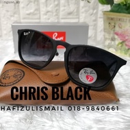 Rayban Chris Black Original High-End Fashion Men Women Sunglasses
