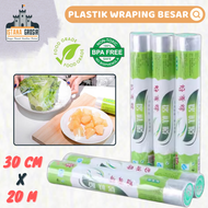 BISA COD - PLASTIK WRAPPING MAKANAN 30 CM X 20 M ROLL / CLING WRAP PLASTIK WRAPING BESAR / PEMBUNGKU
