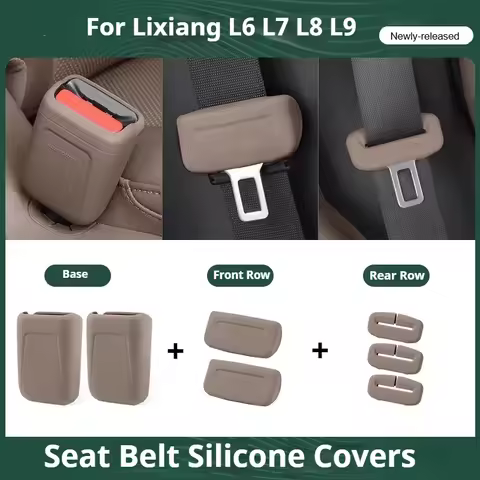 For Li Lixiang L6 L7 L8 L9 I8 MEGA Car Seat Safety Belt Socket Protective Cover Ideal Seatbelt Conne