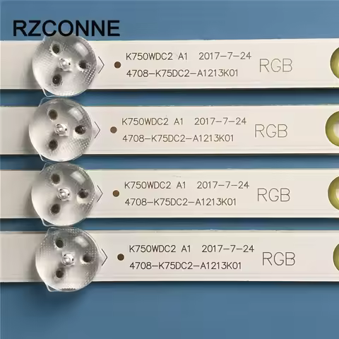 LED Backlight strip 9 Lamp for 75" TV 4708-K75DC2-A1213K01 K75WDC-A1113N01 K750WDC2 A1 75PUF6393/T3 