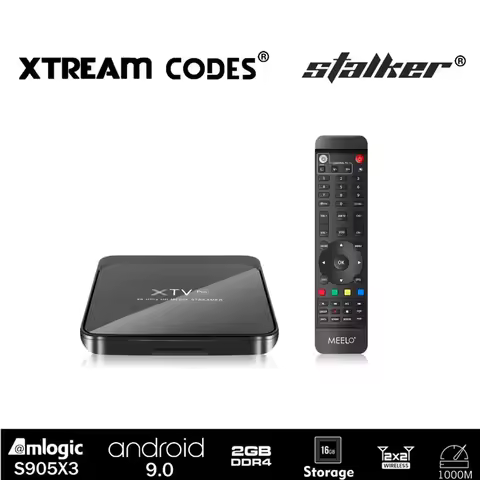 Amlogic S905X3 TV BOX STALKER Smartest MEELO PLUS XTV PRO DDR4 2GB XTREAM CODES PORTAL GIGABIT 1000M