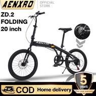 AENXRD Folding Bike (20")waterproof Adult bicycles disc brakes