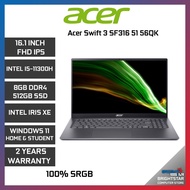 Acer Swift 3 SF316 51 56QK (16.1 FHD  / Intel Core / I5 11300H / 8GB / 512GB / Intel Iris Xe / Window 11