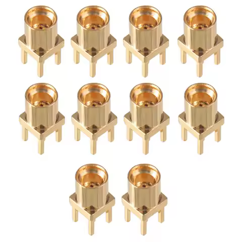 Vertical MMCX KE Female PCB Socket 10PCS with Shock Resistant Housing for Stable Connectivity in Har