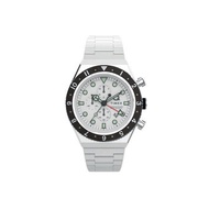 Q Timex GMT Chronograph 40mm Stainless Steel Bracelet - White (TW2V69900)