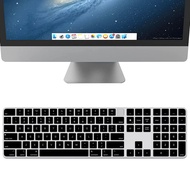 YongMai Silicone Keyboard Cover for 2021 New Model A2520 iMac Magic Keyboard with Touch ID with Nume