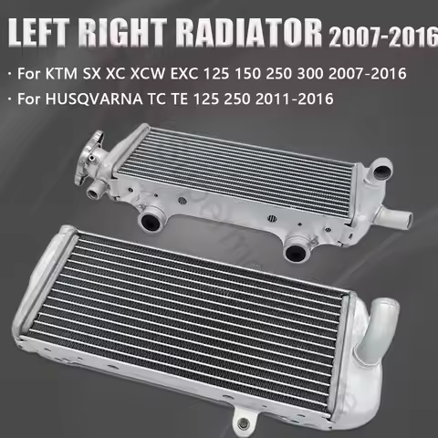 For KTM HUSQVARNA 2-Stroke Motorcycle Radiator Cooler Aluminum Engine Cooling SX XC EXC TC TE 125 15