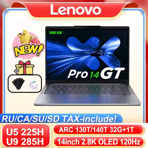2025 Lenovo Xiaoxin Pro 14 GT U5 225H/U9 285H ARC 130T/140T 14inch 2.8K OLED 120Hz Screen