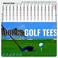 MAGICIAN 100pcs Golf Wood Tees, Wooden 69/83mm White Striped Golf Tee, Professional Digital Scale Go