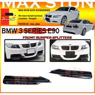 BMW 3 SERIES E90 PRE LCI M TECH FRONT LIP BUMPER SPLITTERS FRONT SKIRT E90 2005-2008 M-TECH LOOK M-P