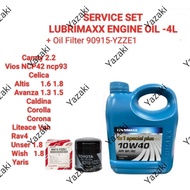(90915-YZZE1 +Lubrimaxx 10W40-4L Semi Engine Oil) TOYOTA CAMRY 2.2 VIOS NCP42 NCP93 ALTIS 1.6 1.8 AV