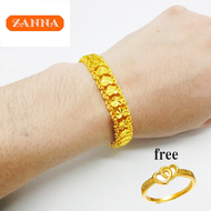 gelang emas 916 original domineering heart bracelet for women thick rantai