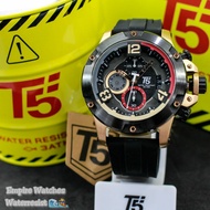 Empirewatches Jam Tangan T5 H3885G H3885 3885 Pria Cowok Analog Chrono dan Tanggal Aktif Strap Rubbe