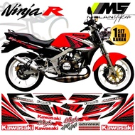 Decal Sticker Striping Variasi Motif Ori Ninja R 150 2013 Hitam Orange / Ninja Ss 150 - Ninja R/Ss 2