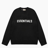 FOG FEAR OF GOD 復線 ESSENTIALS 嵌花經典字母圓領毛衣