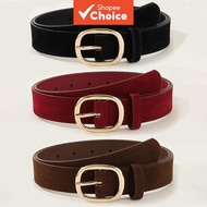 Women's Suede Belt, Retro Madelaine Style, Waist-Cinching, Pairs with Coats/Skirts, Elegant American