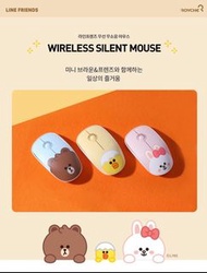 〖 Pre-order 預購 〗韓國ROYCHE x Line Friends wireless mouse 無線靜音滑鼠（熊大／兔兔／莎莉）