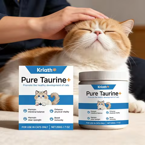 All-in-One Cat Health Powder Taurine & Multivitamin Supplement for Heart Vision Immunity Daily Dose 
