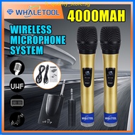 UHF Wireless Mic System + 2 x Wireless microphone + Receiver KTV TV Karaoke