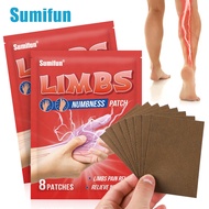 8Pcs Sumifun Finger Joint Relief Patches Ease Numbness Discomfort Body Massage Plaster