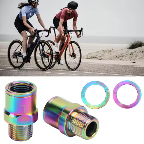 Bike Pedal Extender RISK Bike Pedal Extender Titanium Alloy Pedal Extended Spindle for Mountain Bike