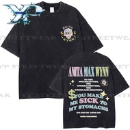 ✅24h shipping&cod Kemeja Rapper Vintage Max Anita Merch Drake T -Men Washed T-shirt basuh kapas tule