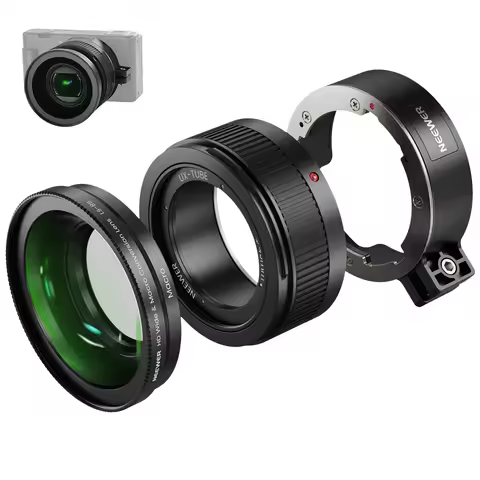 NEEWER Wide Angle Lens For Sony ZV-1 II (ZV-1 M2), 2 in 1 HD 18mm Wide Angle + 10X Additional Macro 