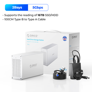 ORICO สำหรับ3.5 นิ้ว HDD 2 Bay แท่นวางมือถือ USB3.0ไปยัง SATA3.0 HDD เคสอลูมิเนียมแท่นอุปกรณ์เชื่อมต