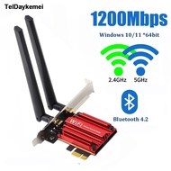 1200mbps wireless pci-e adapter 4.0 with intel wifi card 2.4g/5ghz desktop pci express adapter for windows