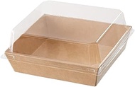 Heads MK-DEB1 Deli Box, 5.9 x 2.6 x 5.4 inches (15 x 6.5 x 13.6 cm), Brown, 50 Pieces, Food Compatib