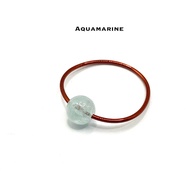 Aquamarine Ring in copper Dainty