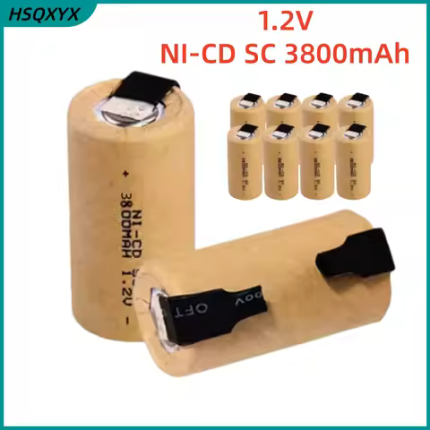 2026 New SC 1.2V 3000mAh Ni-Cd Rechargeable Battery with Solder Tabs for Electric Screwdriver,Drill,