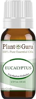 Eucalyptus Essential Oil 10 ml 100% Pure Undiluted Therapeutic Grade for Aromatherapy Diffuser, Sinus Relief, Allergies, Cold and Flu, Cough, Nasal and Chest Congestion