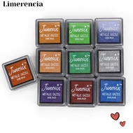 LIMERENCIA Craft Ink Pad, Metallic Mini Ink Pad Stamp, Seal Easy Application Metallic Ink Pad Fabric