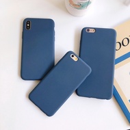 OPPO A73 A54 A94 A74 A16 A16K A95 A55 F11Pro F11 F5 F7 F1S Sapphire blue silicone solid color mobile phone protective case Simplicity Fashion candy color fall proof mobile phone soft shell