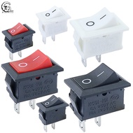(10pcs) 15mm*21mm 10mm*15mm Rocker Switch 2 Pin AC DC Switch KCD1-101 KCD11-101 - Red/Black ON/OFF -
