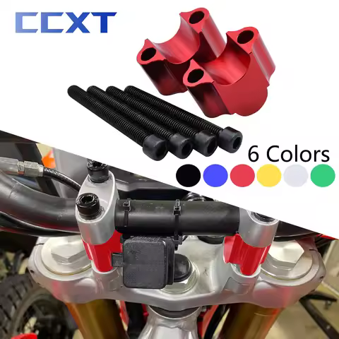 Motorcycle 22mm 7/8" Handlebar CNC Riser Bar Mount Handle Clamp For BETA RR RS 125-450 Honda CB600F 