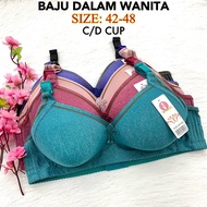 Plus Size 42 - 48 Women Polyester LICIN Biggest Full Coverage Cup C/D Bra (Non-Wired Bra)