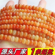 Orange Silk Jade Abacus Beads Spacer Beads diy Bracelet Braided Beads Loose Beads Accessories Jade A
