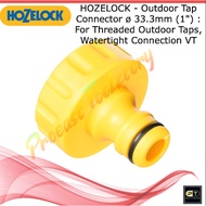 HOZELOCK - Outdoor Tap Connector ø 33.3mm (1") : For Threaded Outdoor Taps, Watertight Connection VT
