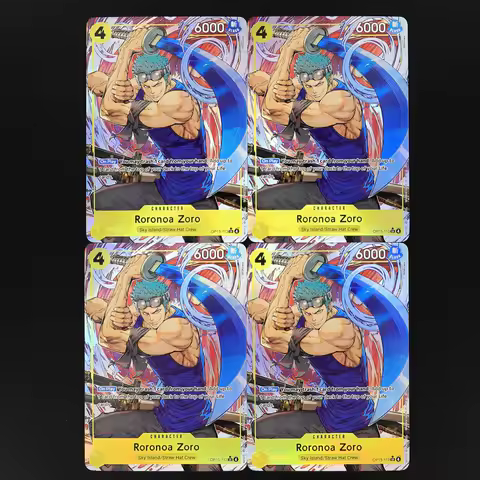 One Piece TCG OPCG English OP15-113 Zoro SR Play Set 4 Cost Yellow Zoro Textured Foil Card Anime Col