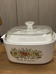CorningWare 康寧10吋方形鍋 5L透明蓋