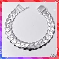 💥PROMO💥#HBG380 - 1.4cm Silver 925 Bangle - Gelang Tangan Perak 925 Untuk Lelaki ( 100% Original Silv