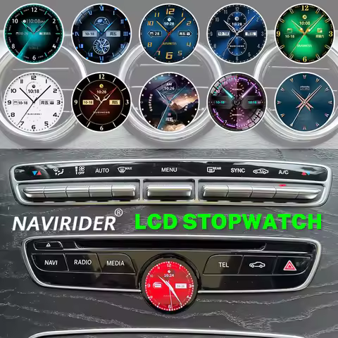 Car Stopwatch For Benz C/E/S/G/CLS/ W205 W463 W219 W222 W213 NTG 5.0/5.5 Smart Clock Interior Centra