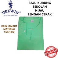 DEXWIN BAJU KURUNG SEKOLAH HIJAU LENGAN CEKAK KAIN LICIN KOSHIBO | Baju Kurung Hijau Sekolah Agama T