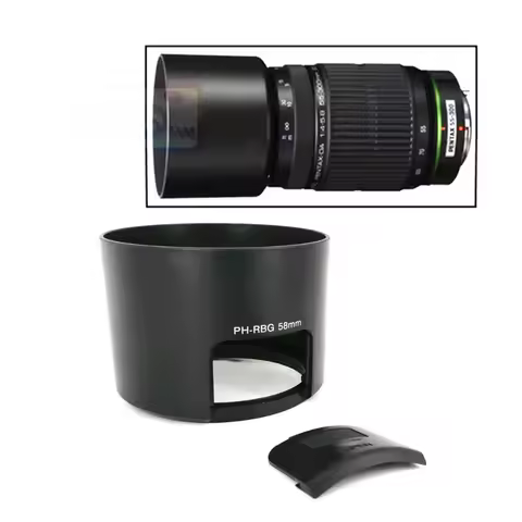 Cylinder Lens Hood Shade Replace PH-RBG RBG 58mm for Pentax Pentax-DA DA 55-300 mm F4-5.8 ED / DAL 5