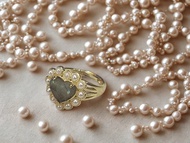 心之遙想 ‧ 拉長石‧ 晶石淡水珠戒指