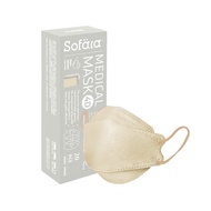 Sofara舒芙氧成人4D空氣口罩20入-可可奶油